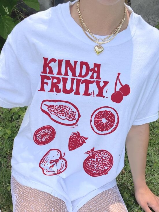 Tops - Kinda Fruity Y2K Shirt, Subtle Way Shirt 90s LGBTQ Pride Month Tee
